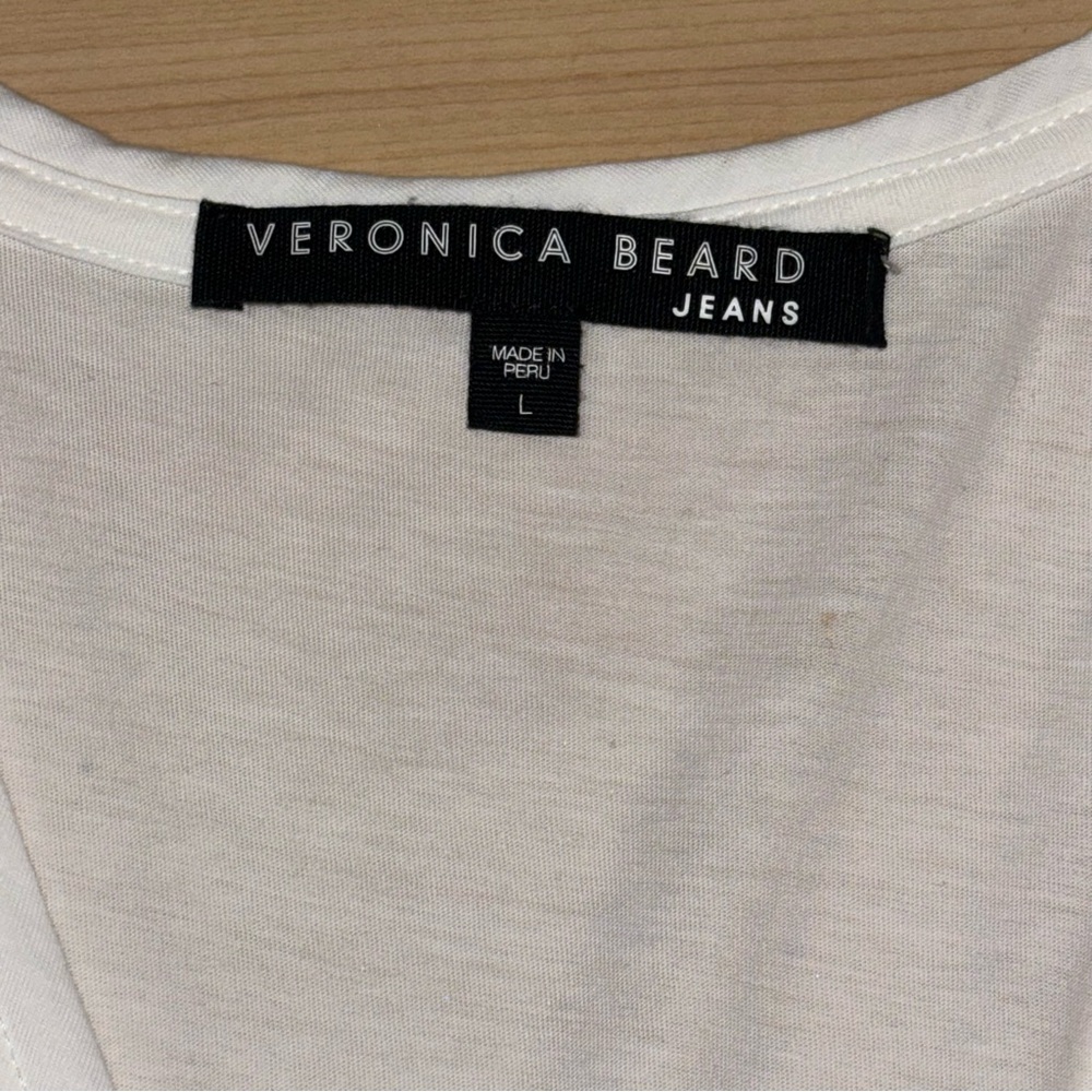Veronica Beard Jiya Eyelet T-Shirt Dress in White Size Large Coquette Soft Girl - Picture 4 of 13